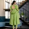 Falguni green georgette suit set