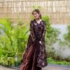 brown organza shimmer suit set