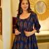 shruti blue cotton kurta set