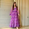 Madhumita purple georgette dress