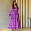 Madhumita purple georgette dress