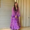 Madhumita purple georgette dress
