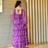 Madhumita purple georgette dress