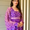 Madhumita purple georgette dress