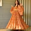 sunaina mustard georgette dress