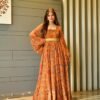sunaina mustard georgette dress