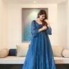 blue asmi chanderi maxi set