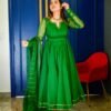 nandaa green organza suit set