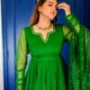 nandaa green organza suit set