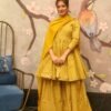 Della yellow kurta sharara set
