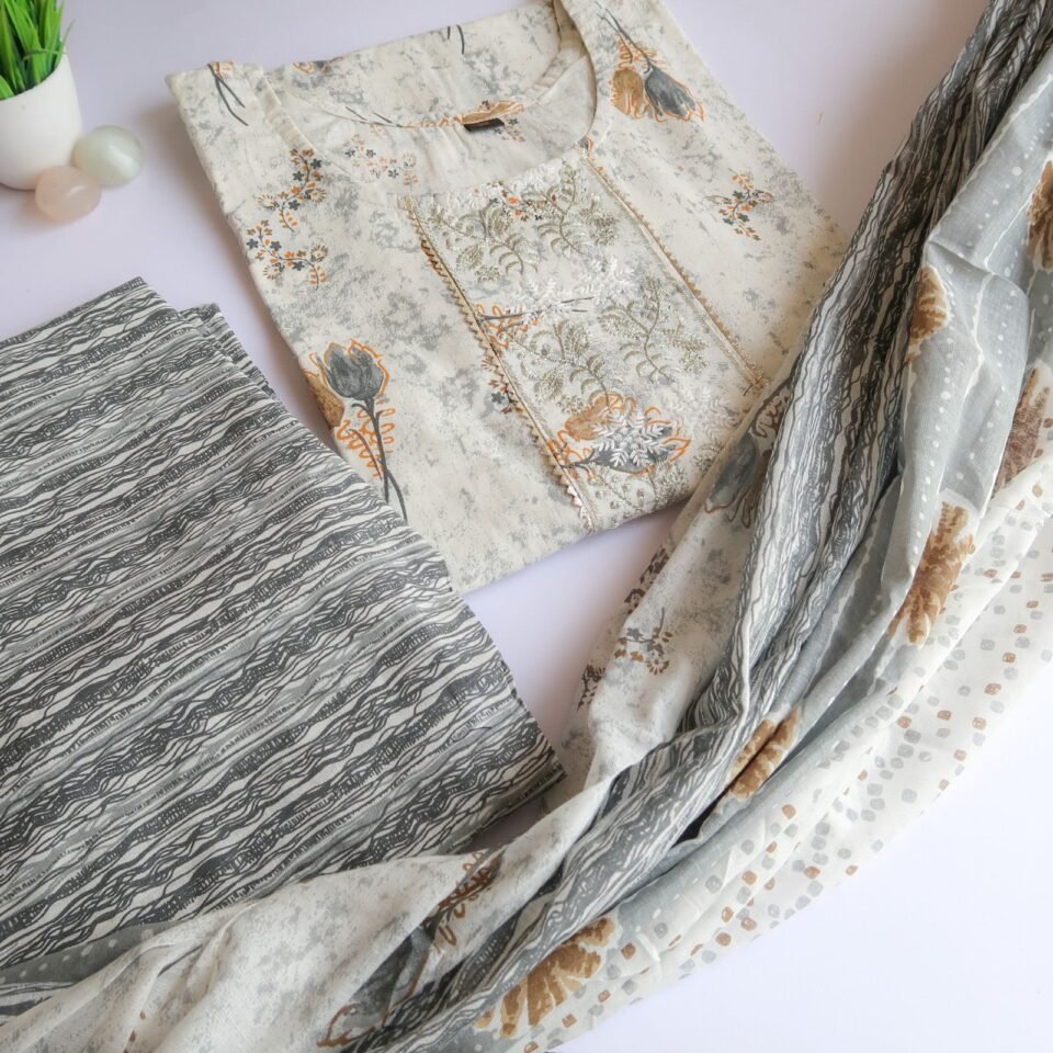 Snowflake Zari work Slim Fit Suit