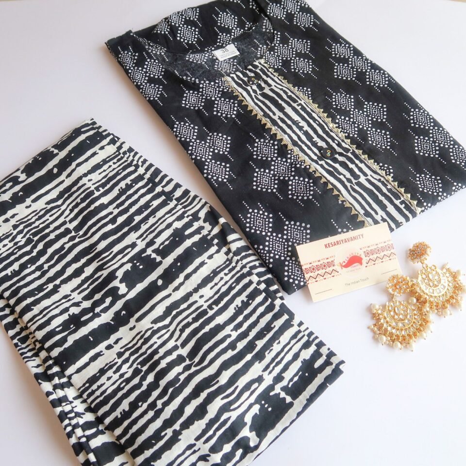 Black & White Slim Fit Suit Set