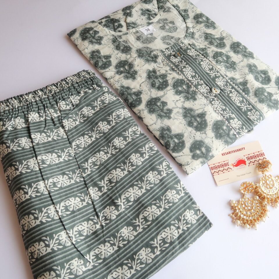 Grey Batik Slim Fit Suit Set