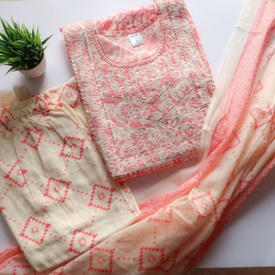 Peach Sequin Suit (3 piece)