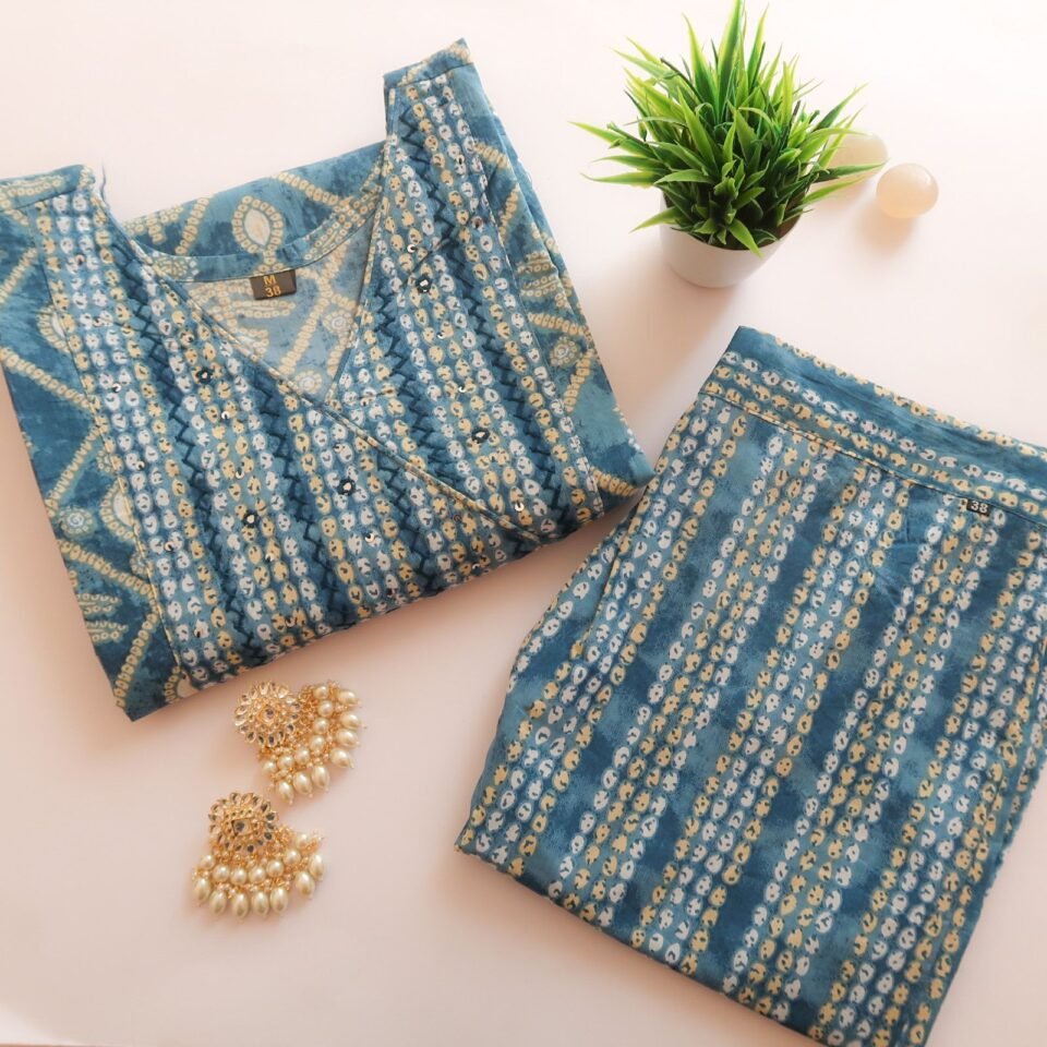 Cobalt Blue Cotton Suit Set