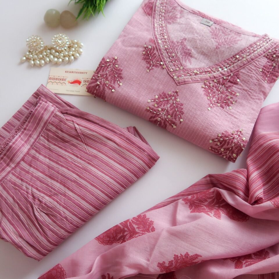 Lavender Dill Cotton Suit (3 piece)