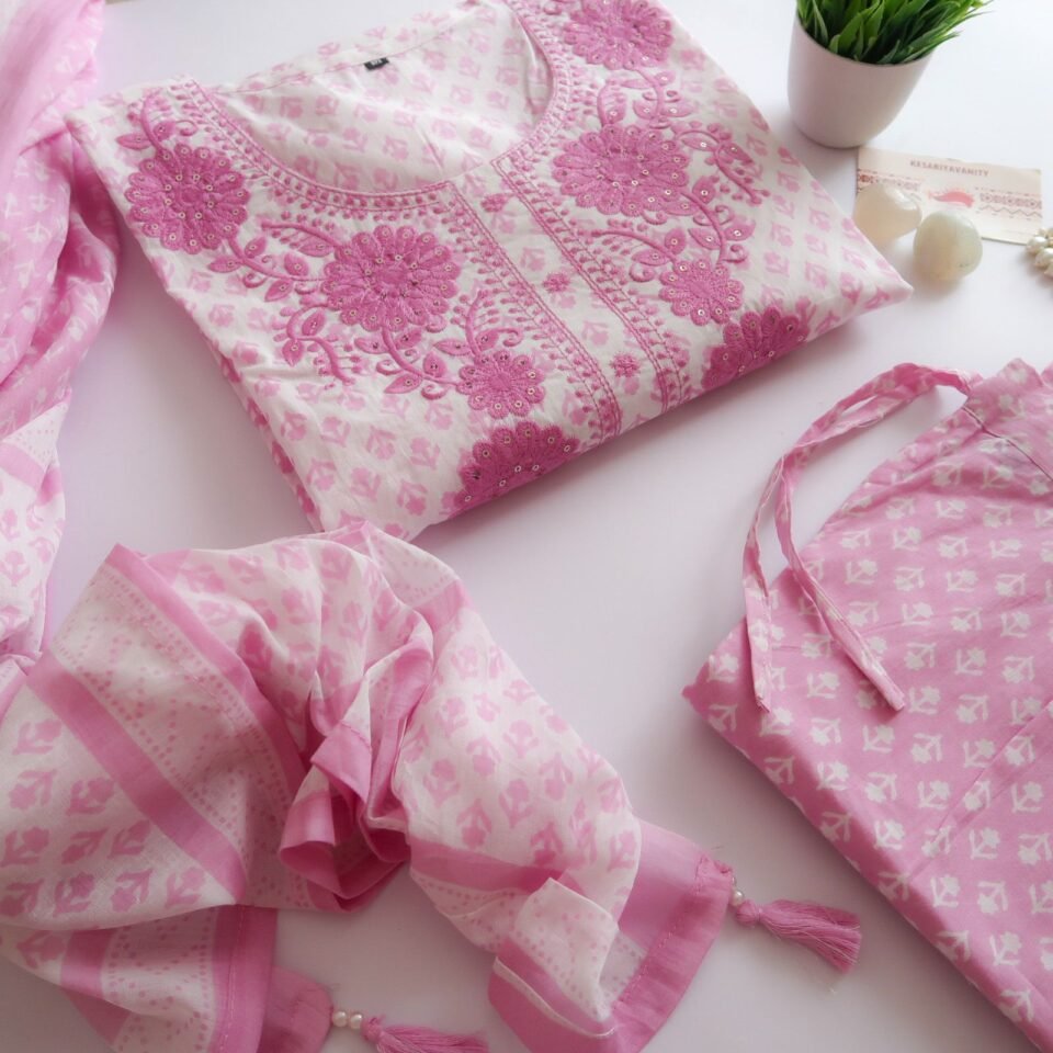 Lilac Dahlia Soft Cotton Suit (3 piece)