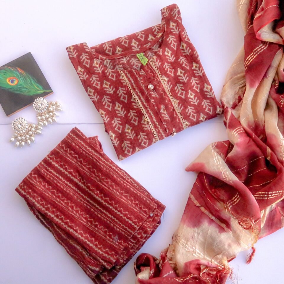 Maroon Love Suit Set - Daily Casual Wear